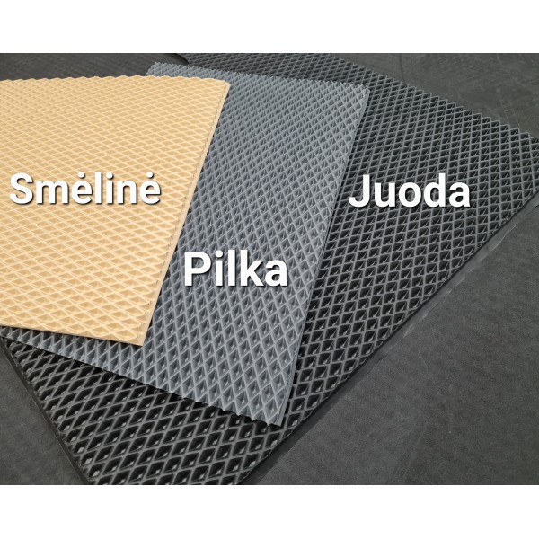 FORD S-max  2006-2015  EVA Polimeriniai kilimėliai (vairuotojo kilimėlis su apsauginiu "liežuvėliu")(galinis kilimėlis vientisas)